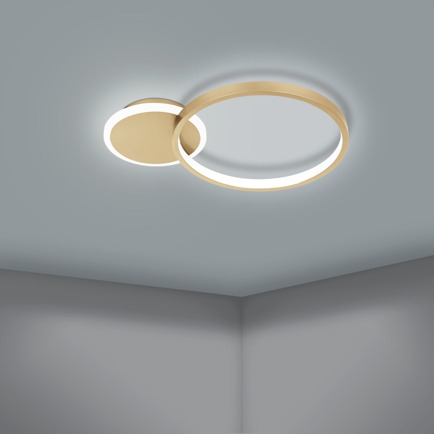 Eglo - Стельовий LED світильник з регулюванням яскравості LED/15W/230V золотий + дистанційне керування