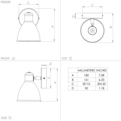 Eglo - Вуличний світлодіодний настінний світильник 1xGU10/3W/230V IP44