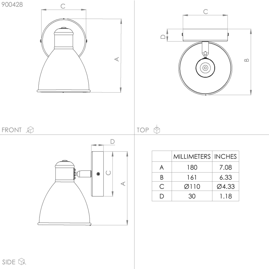 Eglo - Вуличний світлодіодний настінний світильник 1xGU10/3W/230V IP44