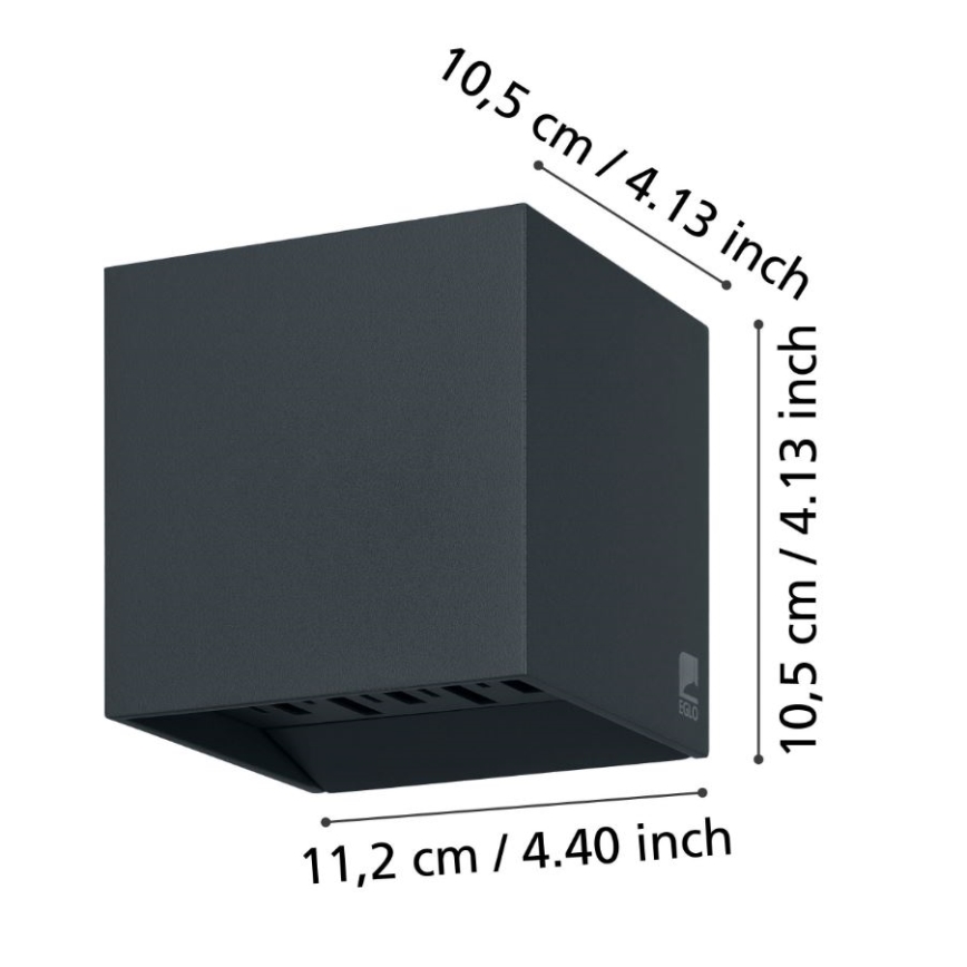 Eglo - Уличный светодиодный настенный светильник 2xLED/3,3W/230V IP54