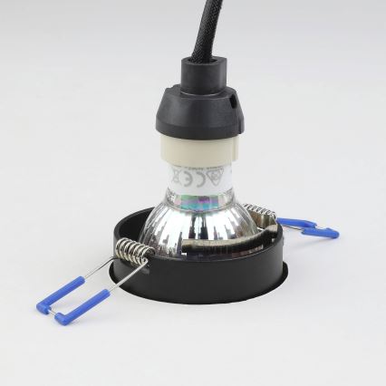 Eglo - Вбудований стельовий світильник 1xGU10/35W/230V чорний
