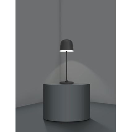 Eglo - Вулична LED акумуляторна лампа з регулюванням яскравості LED/2,2W/5V 1800 mAh чорний IP54