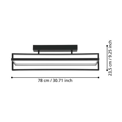 Eglo - Светодиодный потолочный светильник с регулированием яркости LED/34W/230V + дистанционное управление