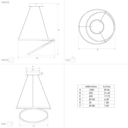 Eglo - Светодиодная подвесная люстра LED/36W/230V