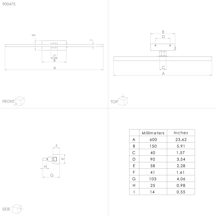 Eglo - Светодиодное освещение для ванной комнаты для зеркала LED/5W/230V IP44 черное