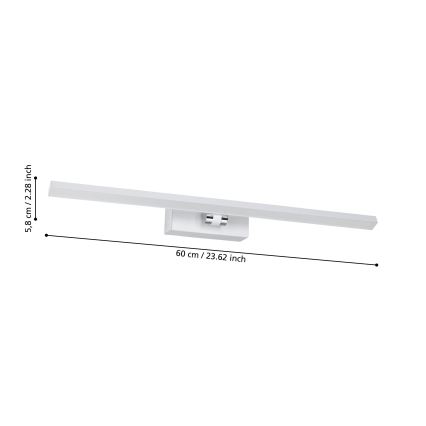 Eglo - Светодиодная подсветка для зеркала в ванной комнате LED/5W/230V IP44 белая