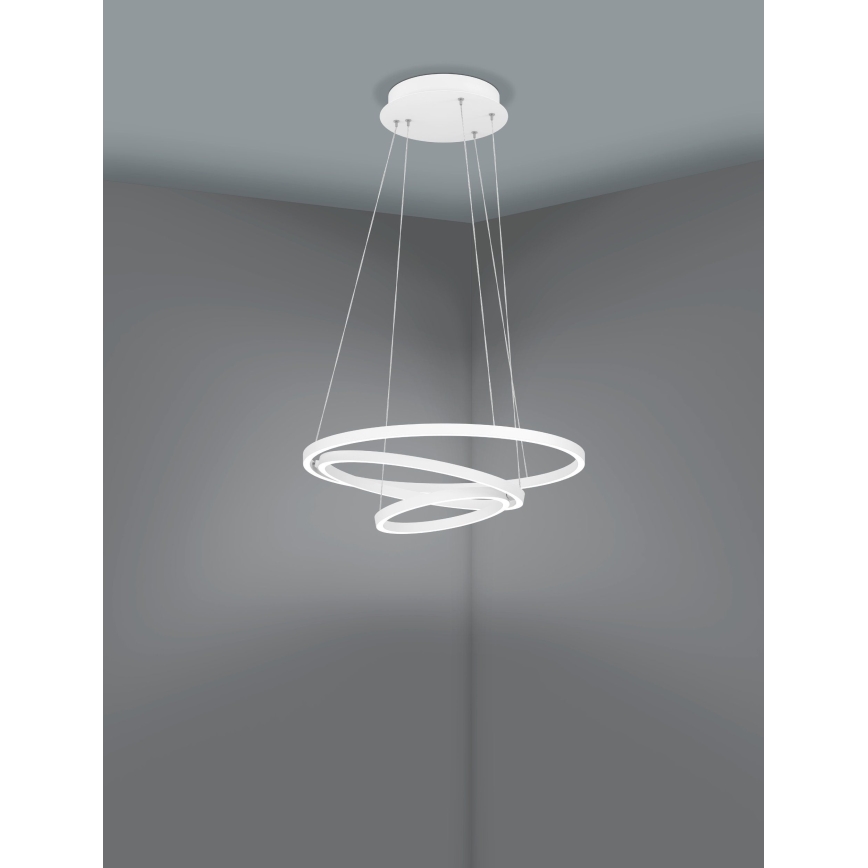 Eglo - Светодиодная подвесная люстра с регулированием яркости LED/43,2W/230V белый