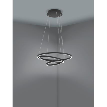 Eglo - Підвісна LED люстра з регулюванням яскравості LED/43,2W/230V чорна