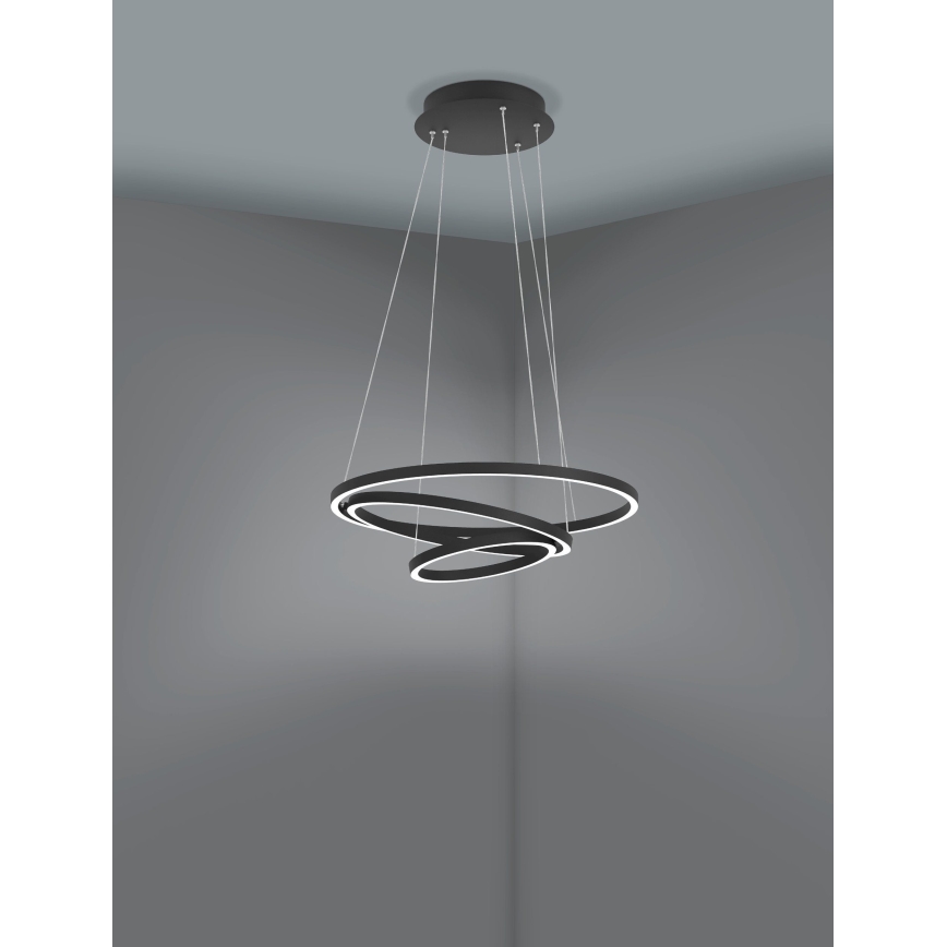 Eglo - Підвісна LED люстра з регулюванням яскравості LED/43,2W/230V чорна