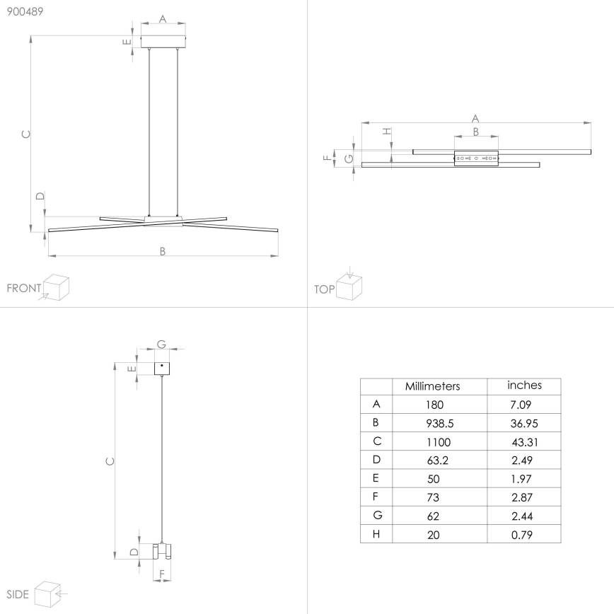 Eglo - Підвісна LED люстра з регулюванням яскравості 2xLED/13W/230V