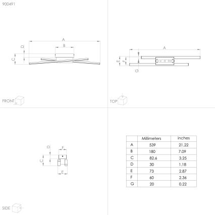 Eglo - Светодиодный настенный светильник 2xLED/6,3W/230V