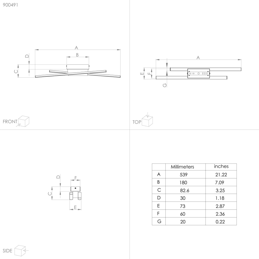 Eglo - Светодиодный настенный светильник 2xLED/6,3W/230V