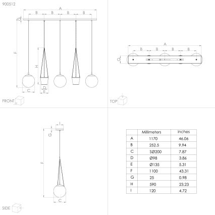 Eglo - Люстра на тросі 3xE27/40W/230V