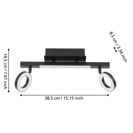 Eglo - Светодиодный точечный светильник 2xLED/3,2W/230V + LED/3,3W
