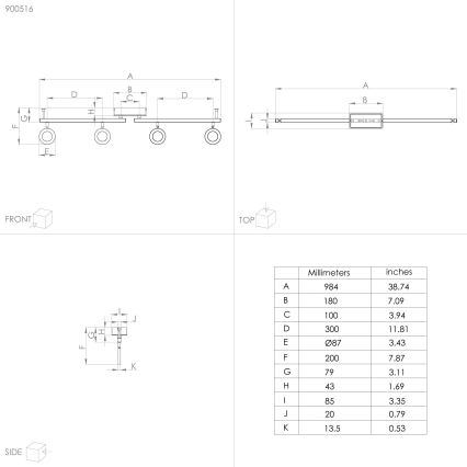 Eglo - Точковий LED світильник 4xLED/3,2W/230V + 2xLED/3,3W/230V