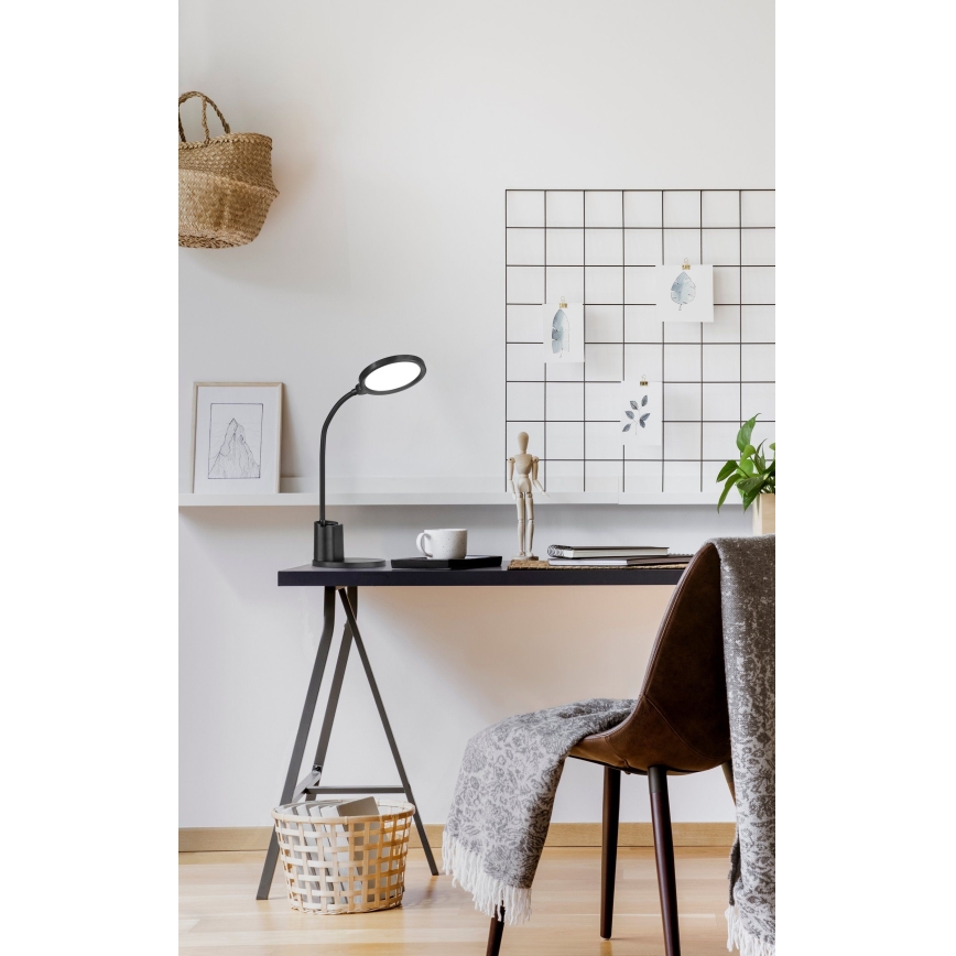 Eglo - Світлодіодна регульована настільна лампа LED/2,1W/5V 1500 mAh 3000-6500K чорна