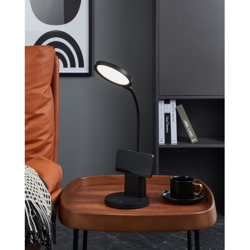 Eglo - Світлодіодна регульована настільна лампа LED/2,1W/5V 1500 mAh 3000-6500K чорна