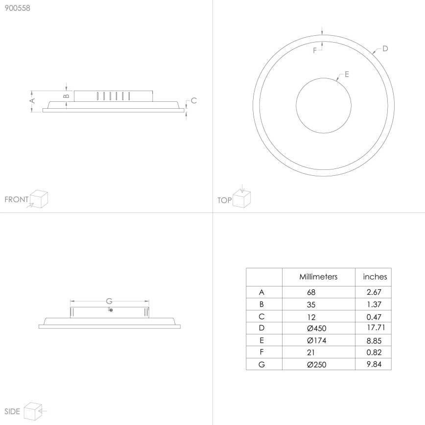 Eglo - Світильник стельовий LED/27W/230V