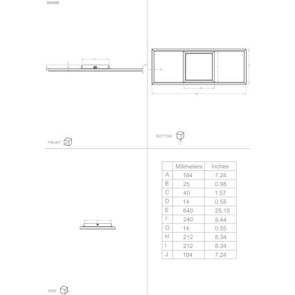 Eglo - Стельовий LED RGBW світильник з регулюванням яскравості LED/21W/230V