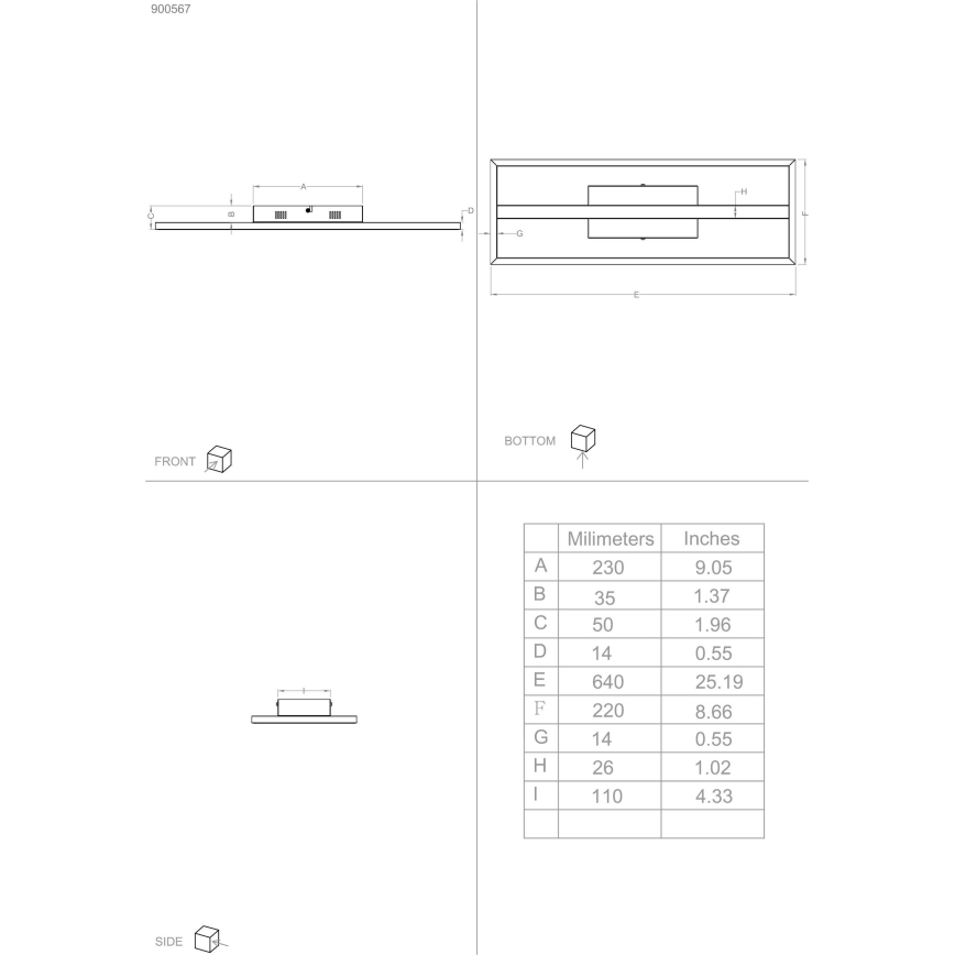 Eglo - Стельовий LED RGBW світильник з регулюванням яскравості LED/21W/230V 3000-6500K