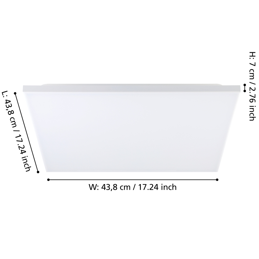 Eglo - Стельовий LED RGBW світильник з регулюванням яскравості LED/20,5W/230V 3000-6500K + дистанційне керування