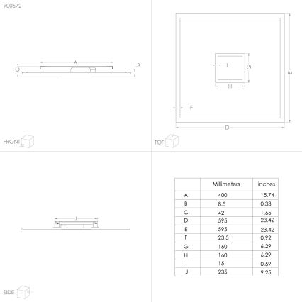 Eglo - LED RGBW диммируемый потолочный светильник LED/36W/230V 3000-6000K 59,5x59,5 cm + пульт дистанционного управления