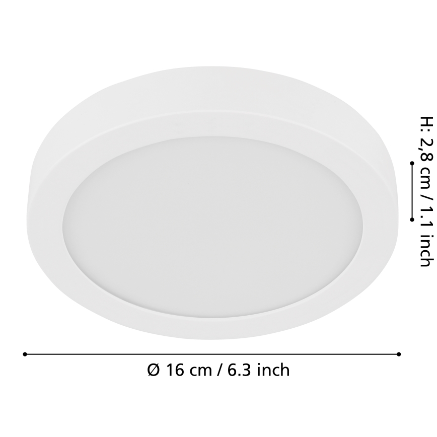 Eglo - Стельовий LED світильник з регулюванням яскравості LED/11W/230V білий