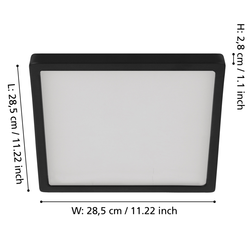 Eglo - Стельовий LED світильник з регулюванням яскравості LED/20,5W/230V чорний