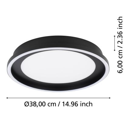 Eglo - Стельовий LED світильник з регулюванням яскравості LED/21,5W/230V + дистанційне керування