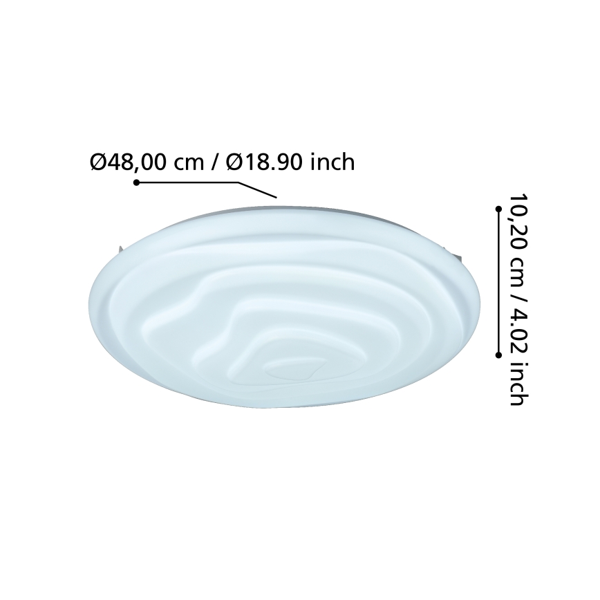 Eglo - Стельовий LED світильник з регулюванням яскравості LED/20,8W/230V 3000-6500K + пульт дистанційного керування