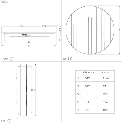 Eglo - Стельовий LED світильник LED/10W/230V діаметр 28 см