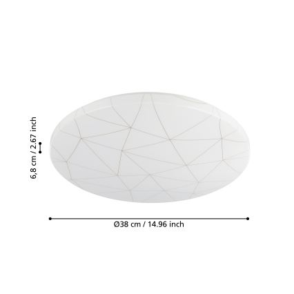 Eglo - Светодиодный потолочный светильник LED/19,5W/230V