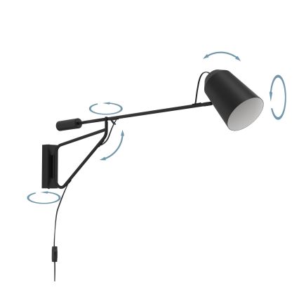 Eglo - Настінний світильник 1xE27/28W/230V