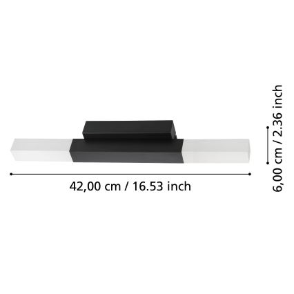 Eglo - LED Настінний світильник для ванної кімнати 2xLED/5,5W/230V IP44