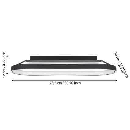 Eglo - Стельовий LED світильник з регулюванням яскравості LED/27W/230V