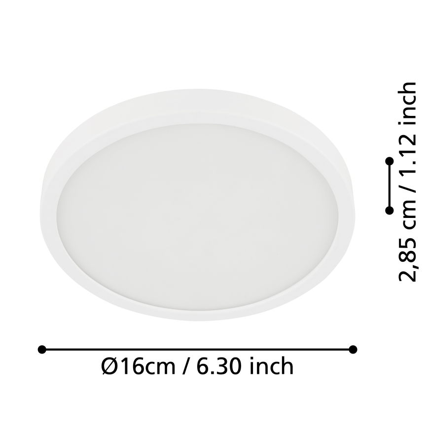 Eglo - Світлодіодний стельовий світильник для ванної кімнати LED/11W/230V IP44 білий