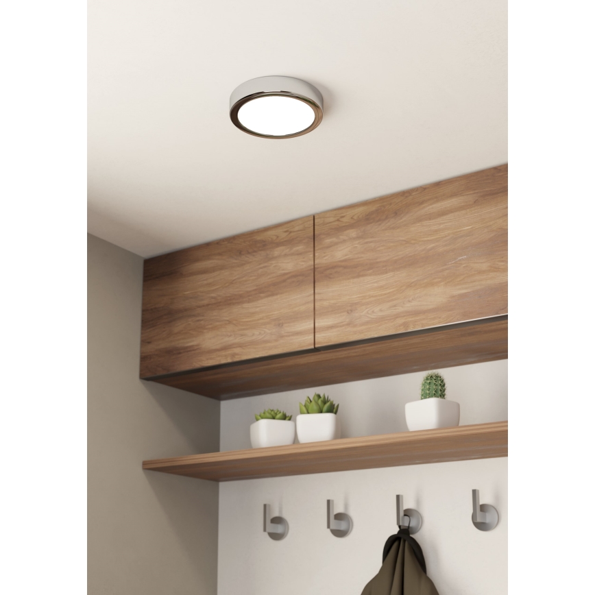 Eglo - Світлодіодний стельовий світильник для ванної кімнати LED/11W/230V IP44 глянцевий хром