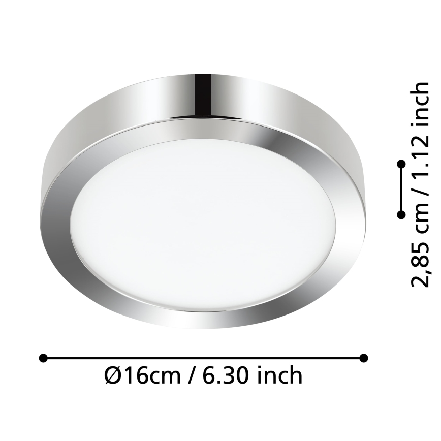Eglo - Світлодіодний стельовий світильник для ванної кімнати LED/11W/230V IP44 глянцевий хром