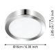 Eglo - Світлодіодний стельовий світильник для ванної кімнати LED/11W/230V IP44 хром