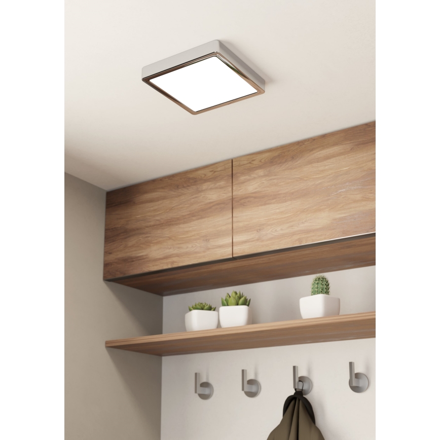 Eglo - Світлодіодний стельовий світильник для ванної кімнати LED/17W/230V IP44 глянцевий хром