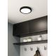 Eglo - Світлодіодний стельовий світильник для ванної кімнати LED/17W/230V чорний IP44