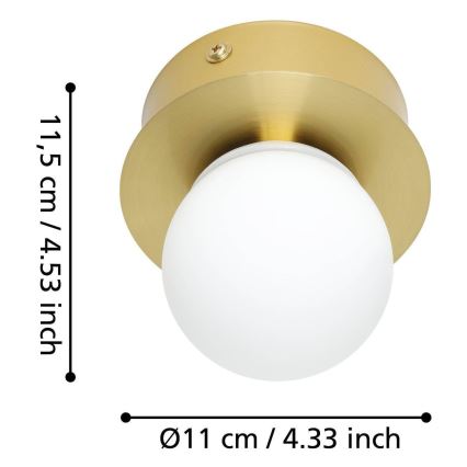 Eglo - Светодиодный потолочный светильник для ванной комнаты LED/3,3W/230V IP44 золотистый