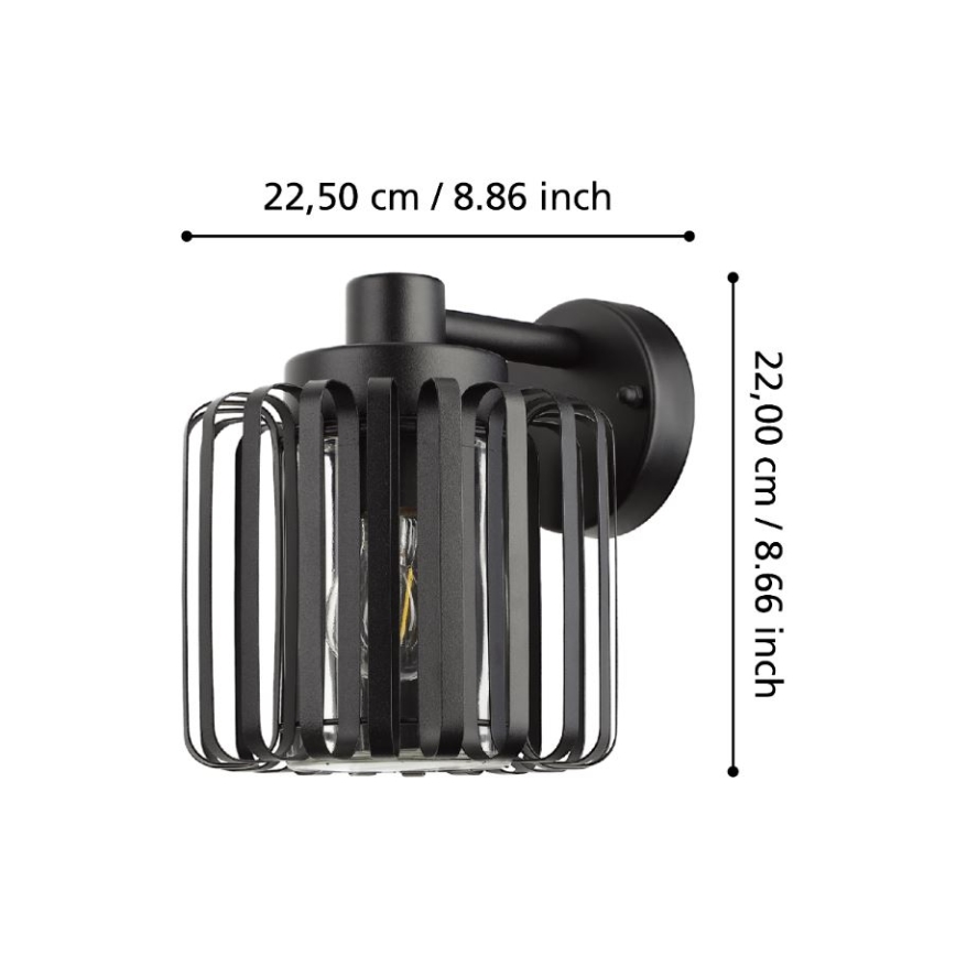 Eglo - Вуличний настінний світильник 1xE27/40W/230V IP65