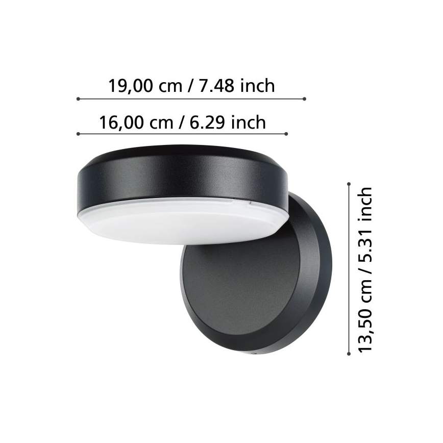 Eglo - Вуличний світлодіодний настінний світильник LED/10,8/230V IP54