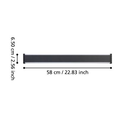 Eglo - Вуличний світлодіодний настінний світильник 2xLED/7W/230V 3000K IP55 чорний