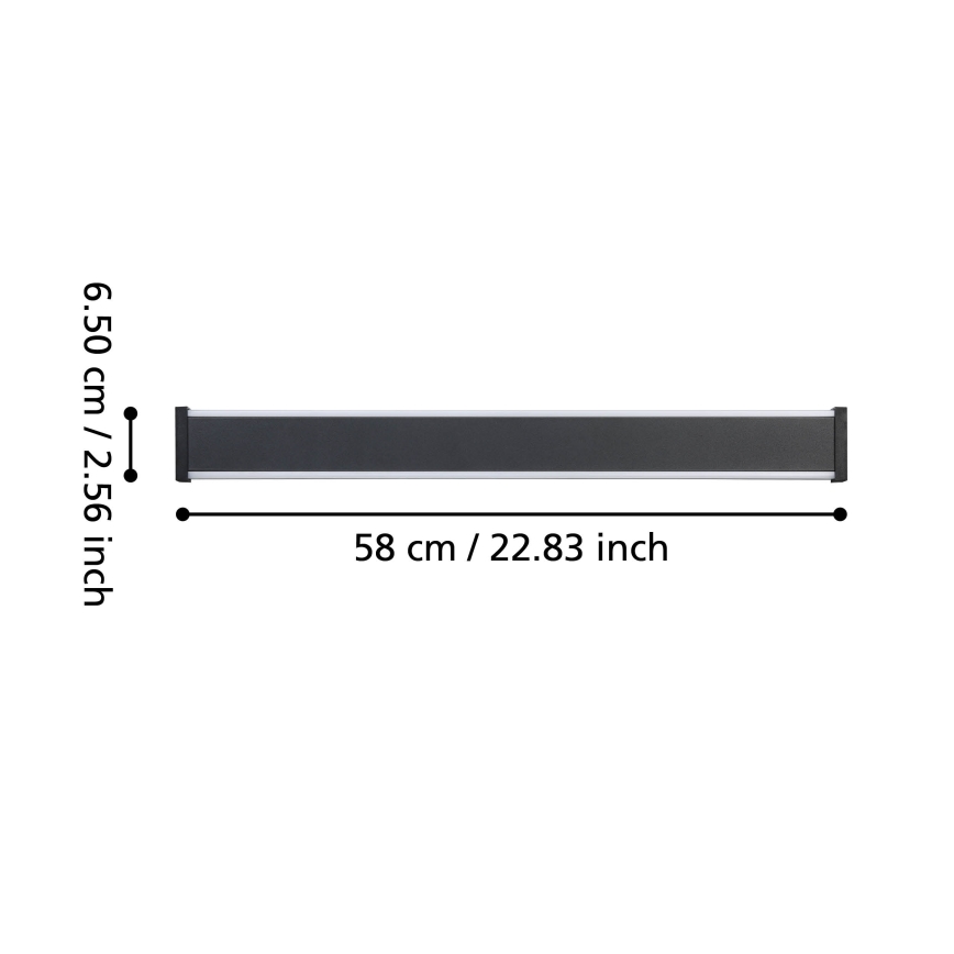 Eglo - Вуличний світлодіодний настінний світильник 2xLED/7W/230V 3000K IP55 чорний