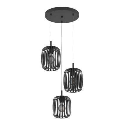 Eglo - Подвесная люстра 3xE27/40W/230V черный