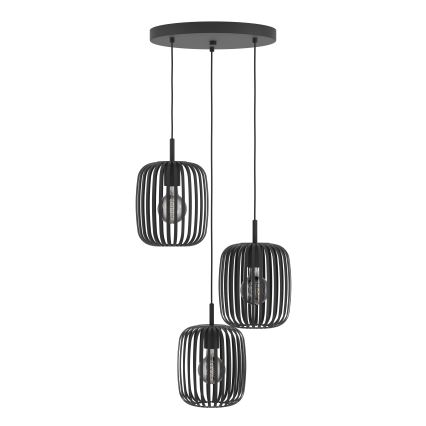 Eglo - Подвесная люстра 3xE27/40W/230V черный