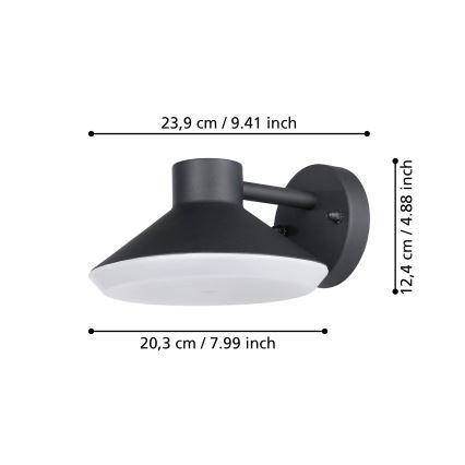 Eglo - Вуличний світлодіодний настінний світильник 1xGU10/4,6W/230V IP44