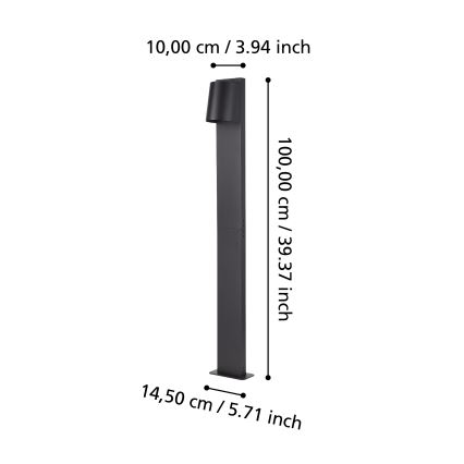 Eglo - Светодиодная уличная лампа 1xGU10/4,6W/230V IP54